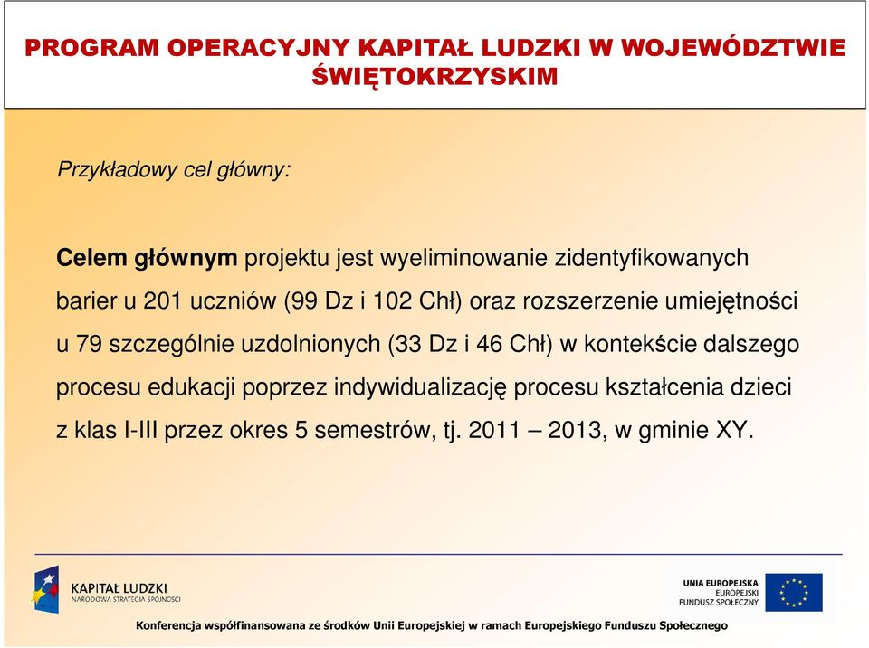 uzdolnionych (33 Dz i 46 Chł) w kontekście dalszego procesu edukacji poprzez