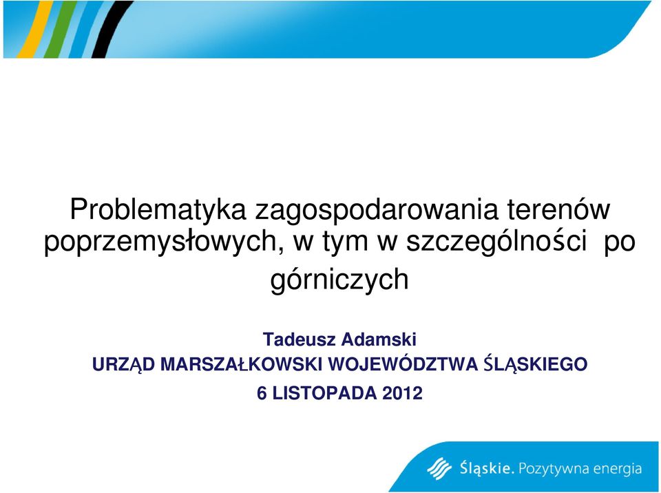 górniczych Tadeusz Adamski URZĄD