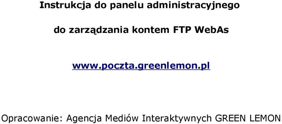 kontem FTP WebAs www.poczta.