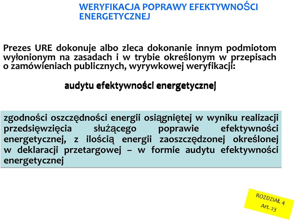 zgodności oszczędności energii osiągniętej w wyniku realizacji przedsięwzięcia służą żącego poprawie efektywności