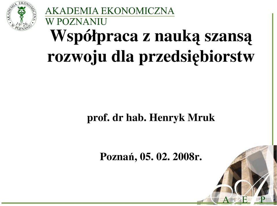 przedsiębiorstw prof.