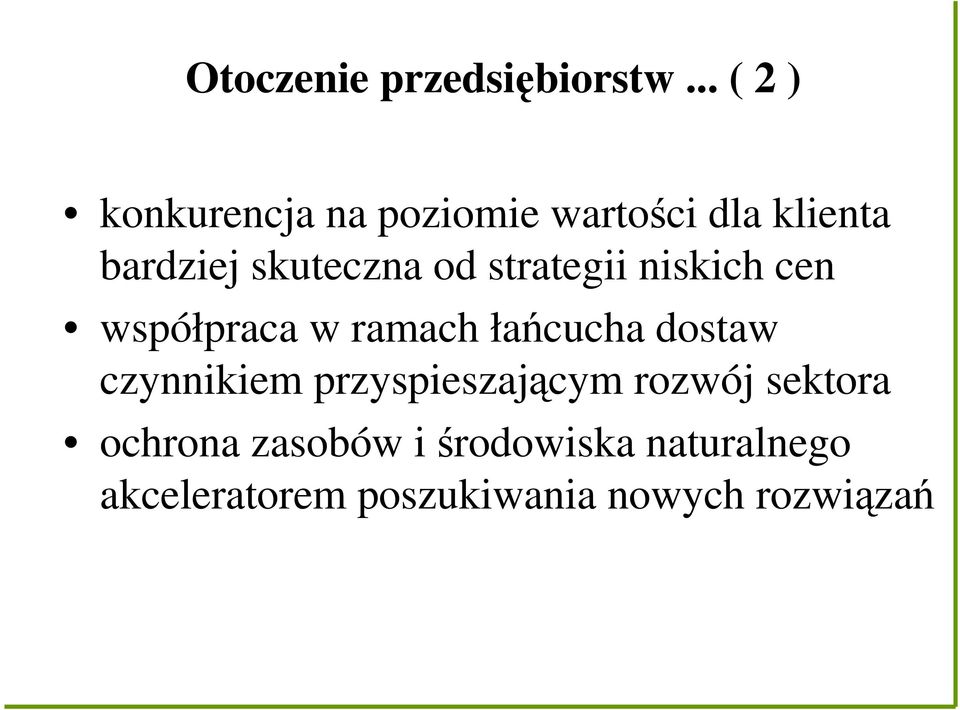 skuteczna od strategii niskich cen współpraca w ramach łańcucha dostaw