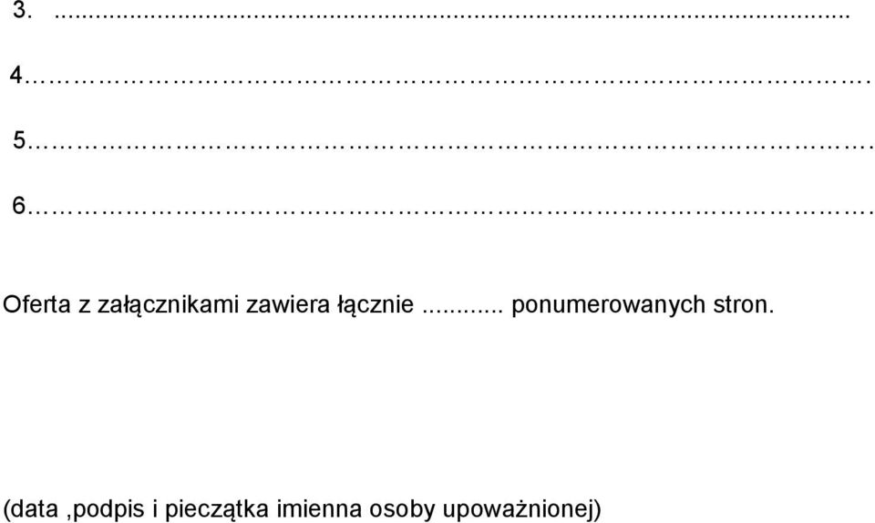 łącznie... ponumerowanych stron.