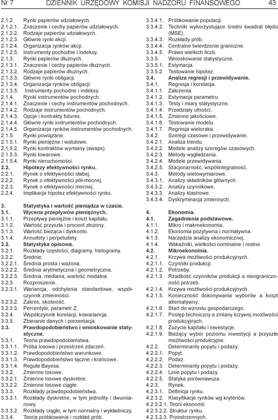 2.1.3.4. Organizacja rynków obligacji. 2.1.3.5. Instrumenty pochodne i indeksy. 2.1.4. Rynki instrumentów pochodnych. 2.1.4.1. Znaczenie i cechy instrumentów pochodnych. 2.1.4.2. Rodzaje instrumentów pochodnych.