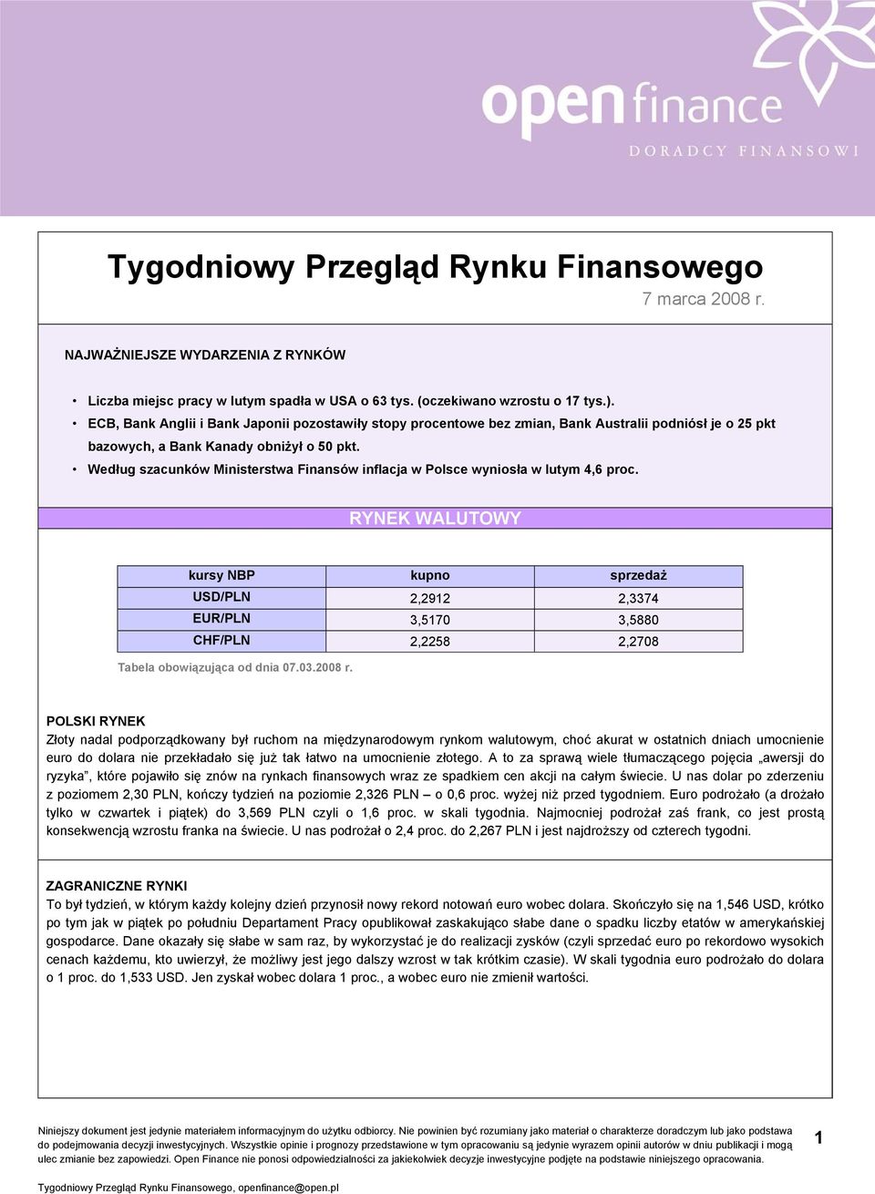 Według szacunków Ministerstwa Finansów inflacja w Polsce wyniosła w lutym 4,6 proc.