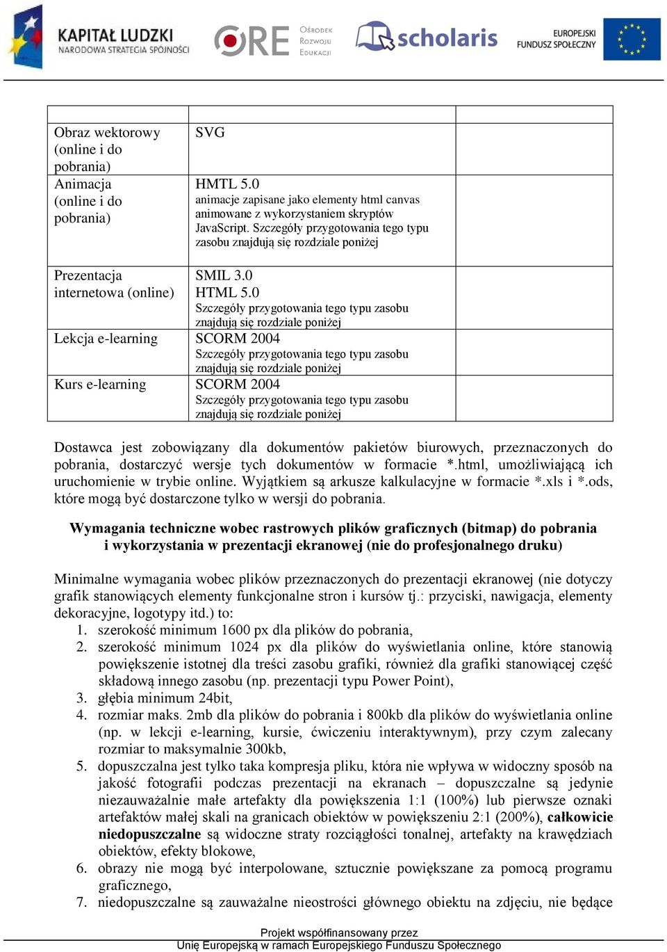 0 Szczegóły przygotowania tego typu zasobu znajdują się rozdziale poniżej Lekcja e-learning SCORM 2004 Szczegóły przygotowania tego typu zasobu znajdują się rozdziale poniżej Kurs e-learning SCORM