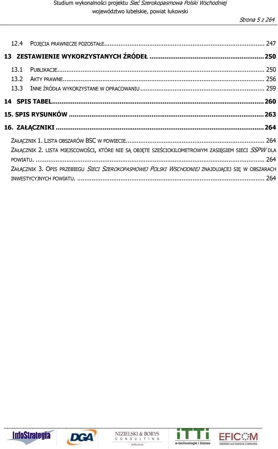 LISTA OBSZARÓW BSC W POWIECIE.... 264 ZAŁĄCZNIK 2.