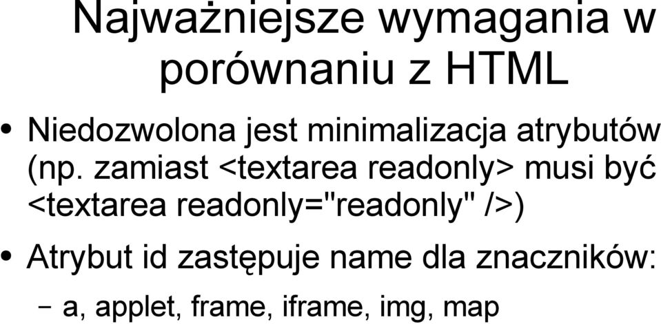 zamiast <textarea readonly> musi być <textarea