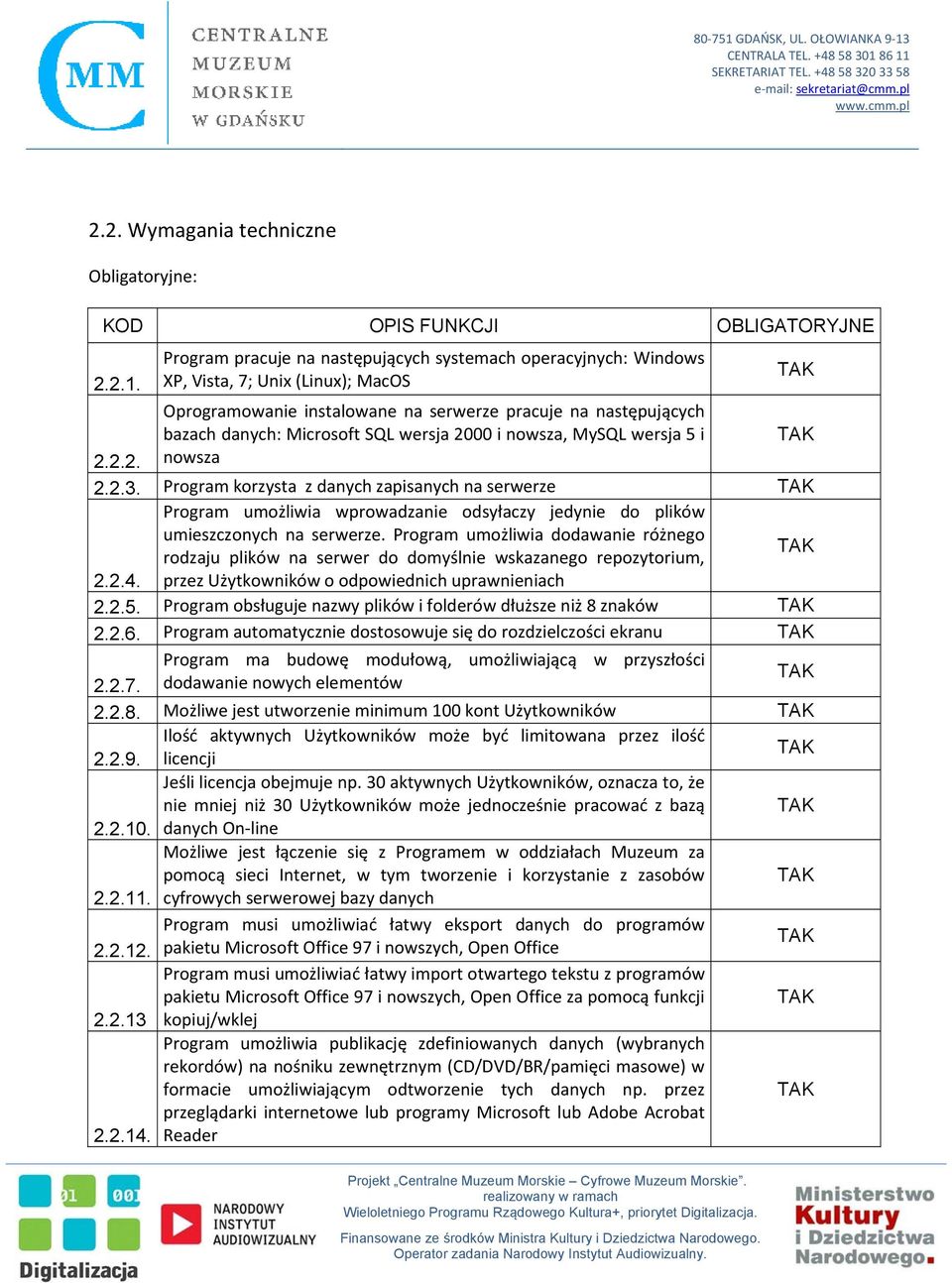 2000 i nowsza, MySQL wersja 5 i 2.2.2. nowsza 2.2.3. Program korzysta z danych zapisanych na serwerze Program umożliwia wprowadzanie odsyłaczy jedynie do plików umieszczonych na serwerze.