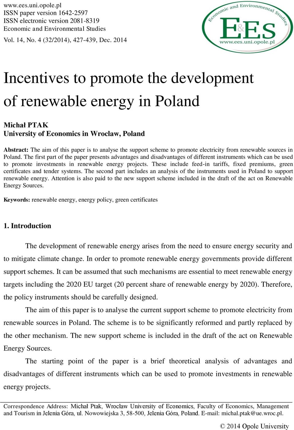 promote electricity from renewable sources in Poland.