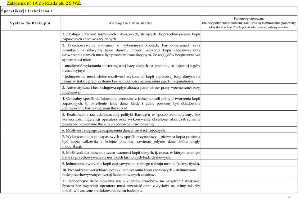 Proces tworzenia kopii zapasowej oraz odtwarzania danych musi być procesem transakcyjnym.