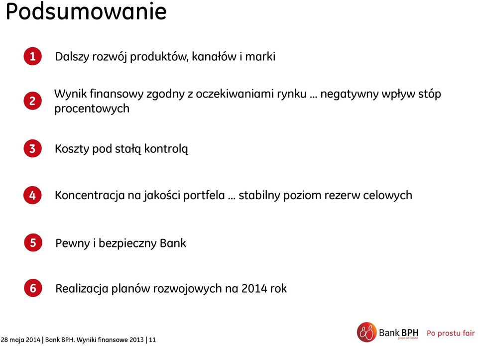 Koncentracja na jakości portfela stabilny poziom rezerw celowych 5 Pewny i bezpieczny