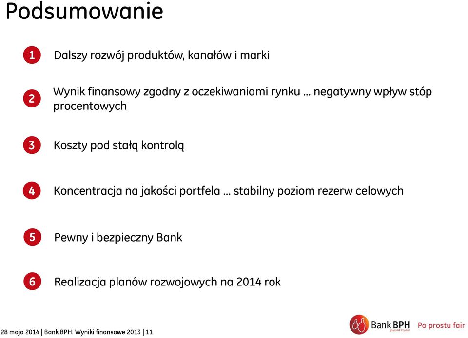 Koncentracja na jakości portfela stabilny poziom rezerw celowych 5 Pewny i bezpieczny