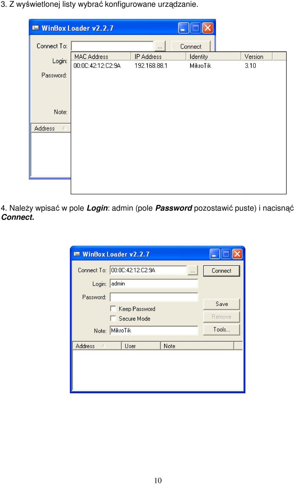 NaleŜy wpisać w pole Login: admin