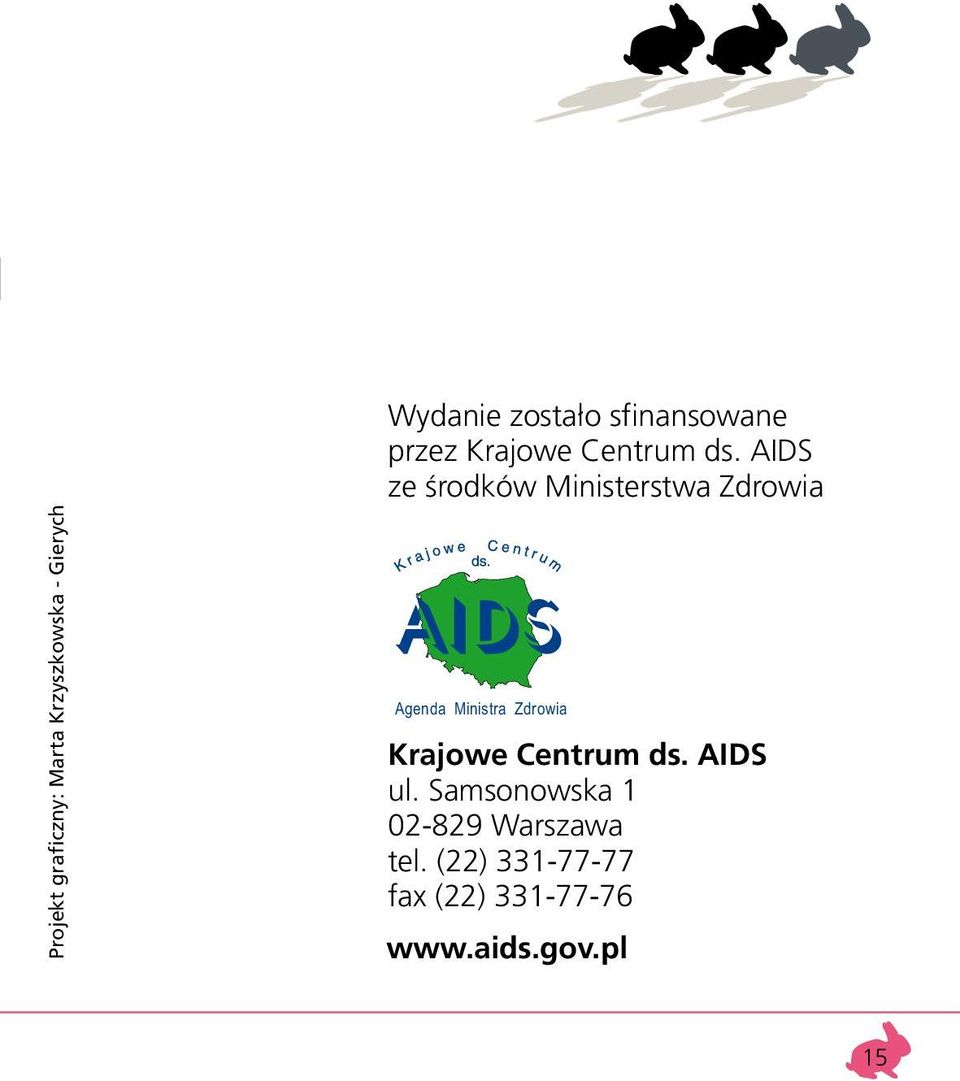 AIDS ze œrodków Ministerstwa Zdrowia Agenda Ministra Zdrowia Krajowe