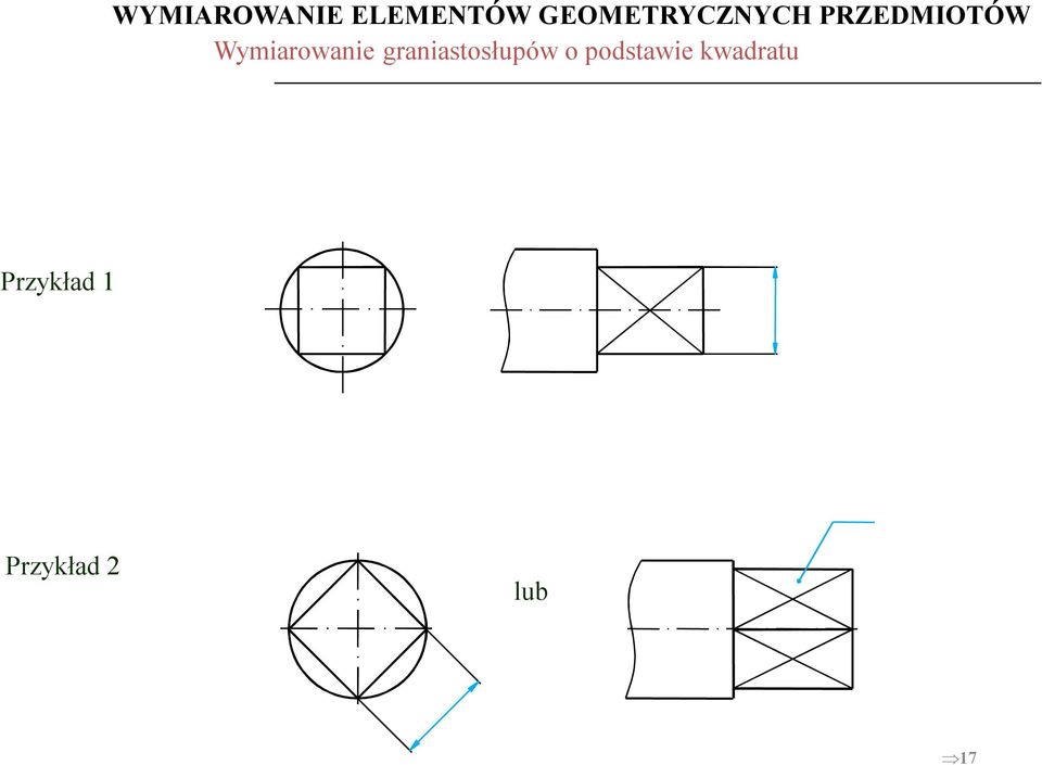 Wymiarowanie graniastosłupów o