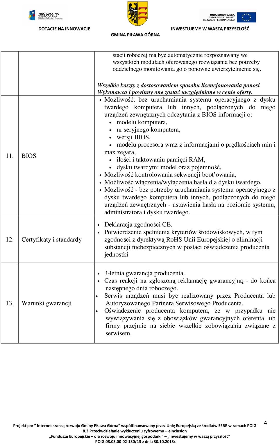 Możliwość, bez uruchamiania systemu operacyjnego z dysku twardego komputera lub innych, podłączonych do niego urządzeń zewnętrznych odczytania z BIOS informacji o: modelu komputera, nr seryjnego