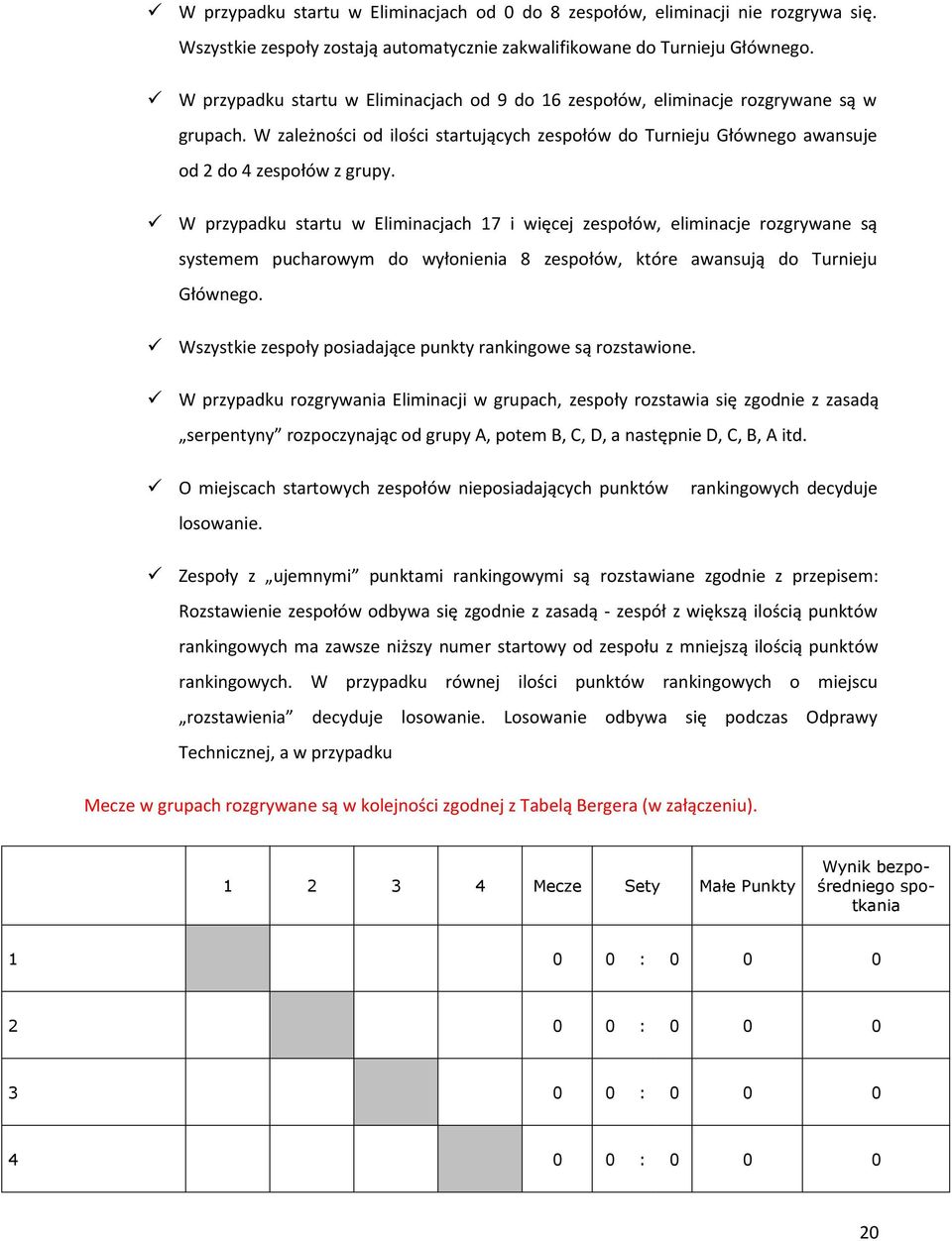 W przypadku startu w Eliminacjach 17 i więcej zespołów, eliminacje rozgrywane są systemem pucharowym do wyłonienia 8 zespołów, które awansują do Turnieju Głównego.