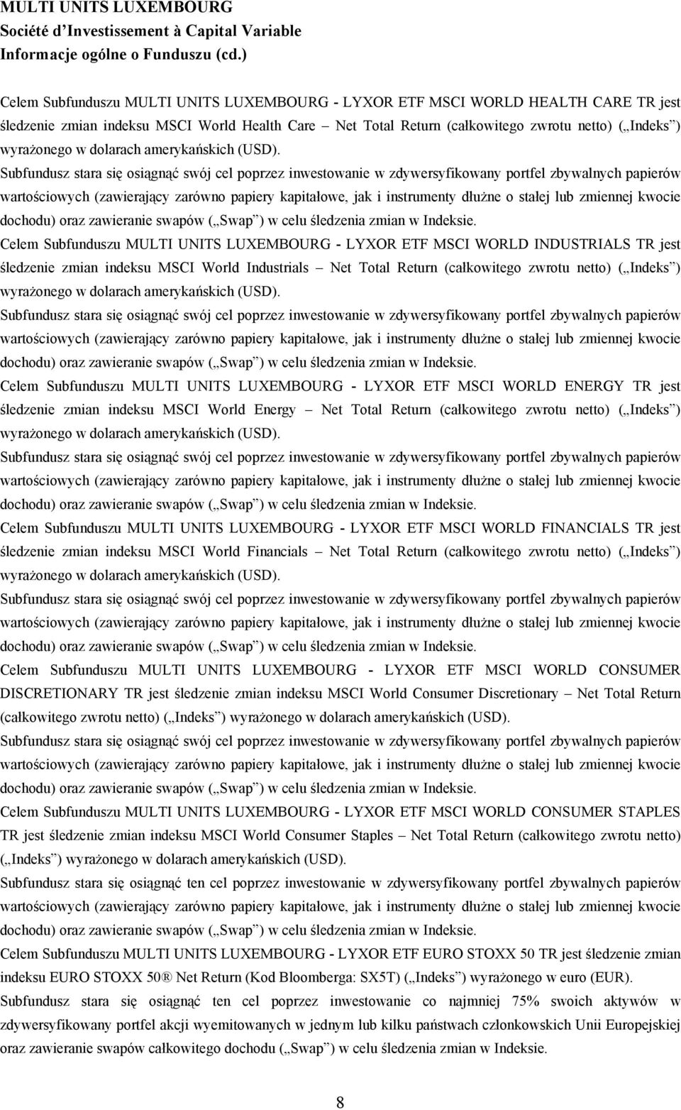 w dolarach amerykańskich (USD).