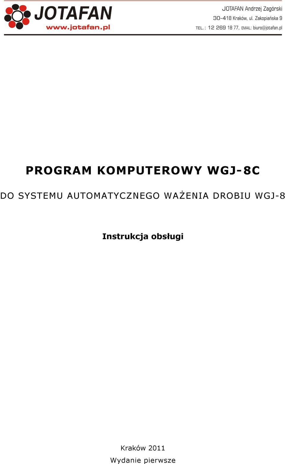 DROBIU WGJ-8 Instrukcja