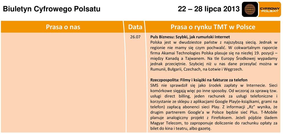 Szybciej niż u nas dane przesyłać można w Rumunii, Bułgarii, Czechach, na Łotwie i Węgrzech.
