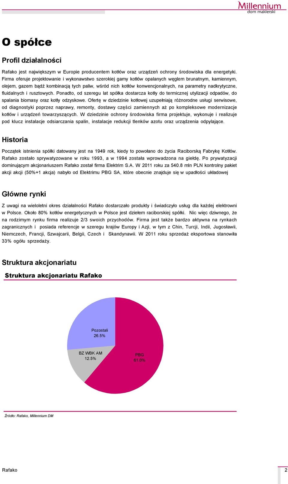 nadkrytyczne, fluidalnych i rusztowych. Ponadto, od szeregu lat spçłka dostarcza kotły do termicznej utylizacji odpadçw, do spalania biomasy oraz kotły odzyskowe.