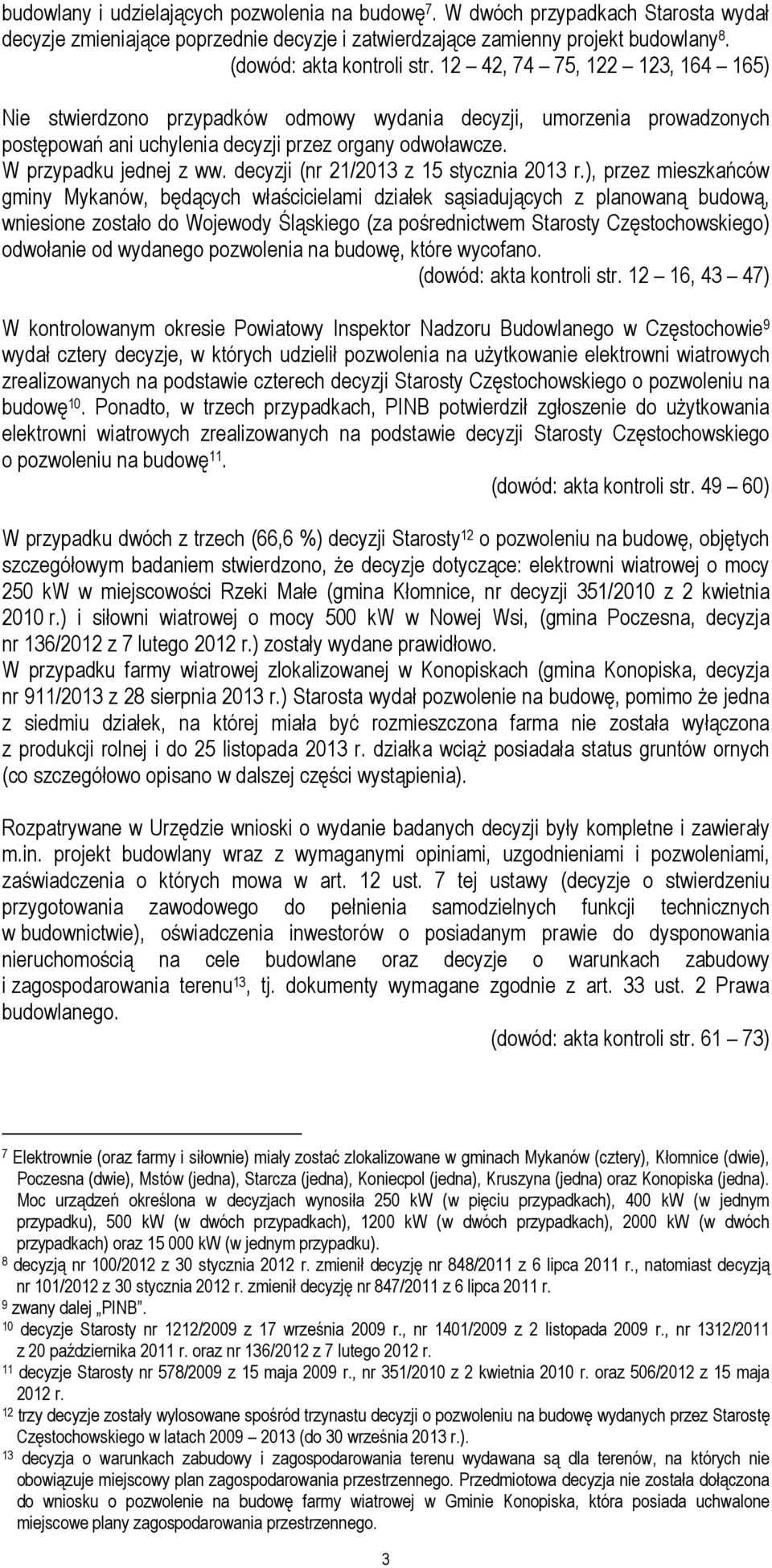 decyzji (nr 21/2013 z 15 stycznia 2013 r.