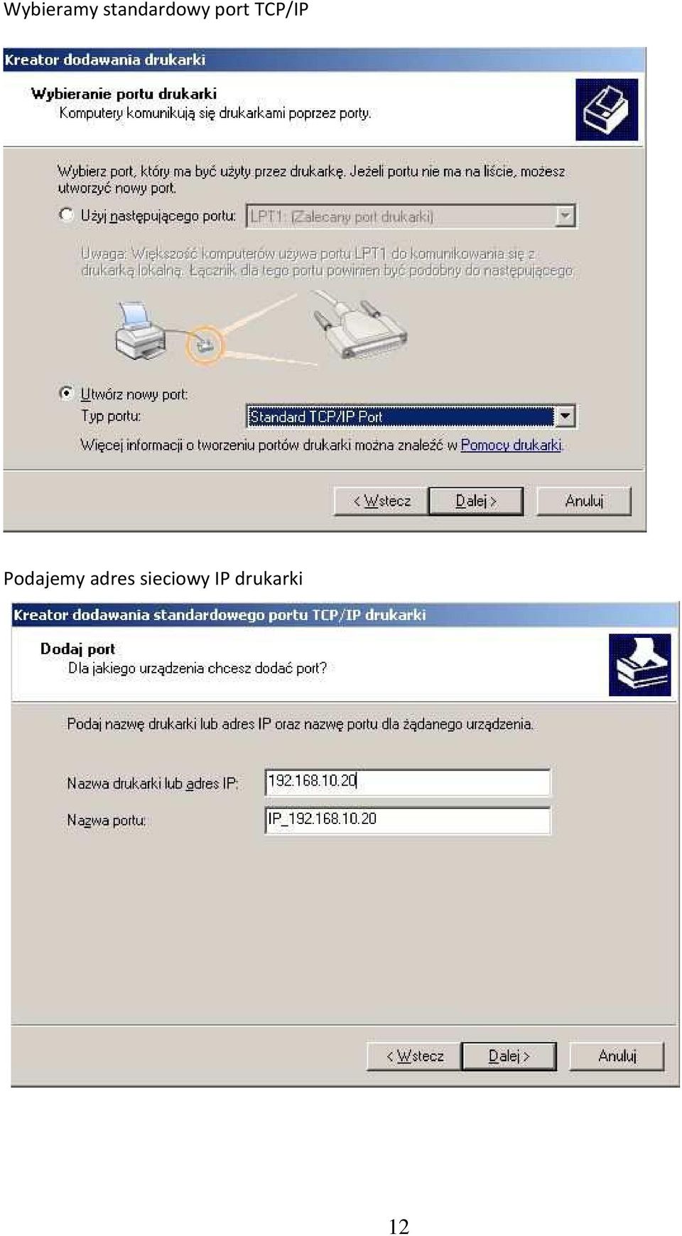 TCP/IP Podajemy