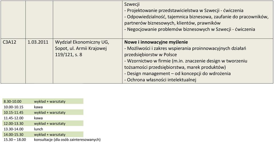 Negocjowanie problemów biznesowych w - ćwiczenia Nowe i inn