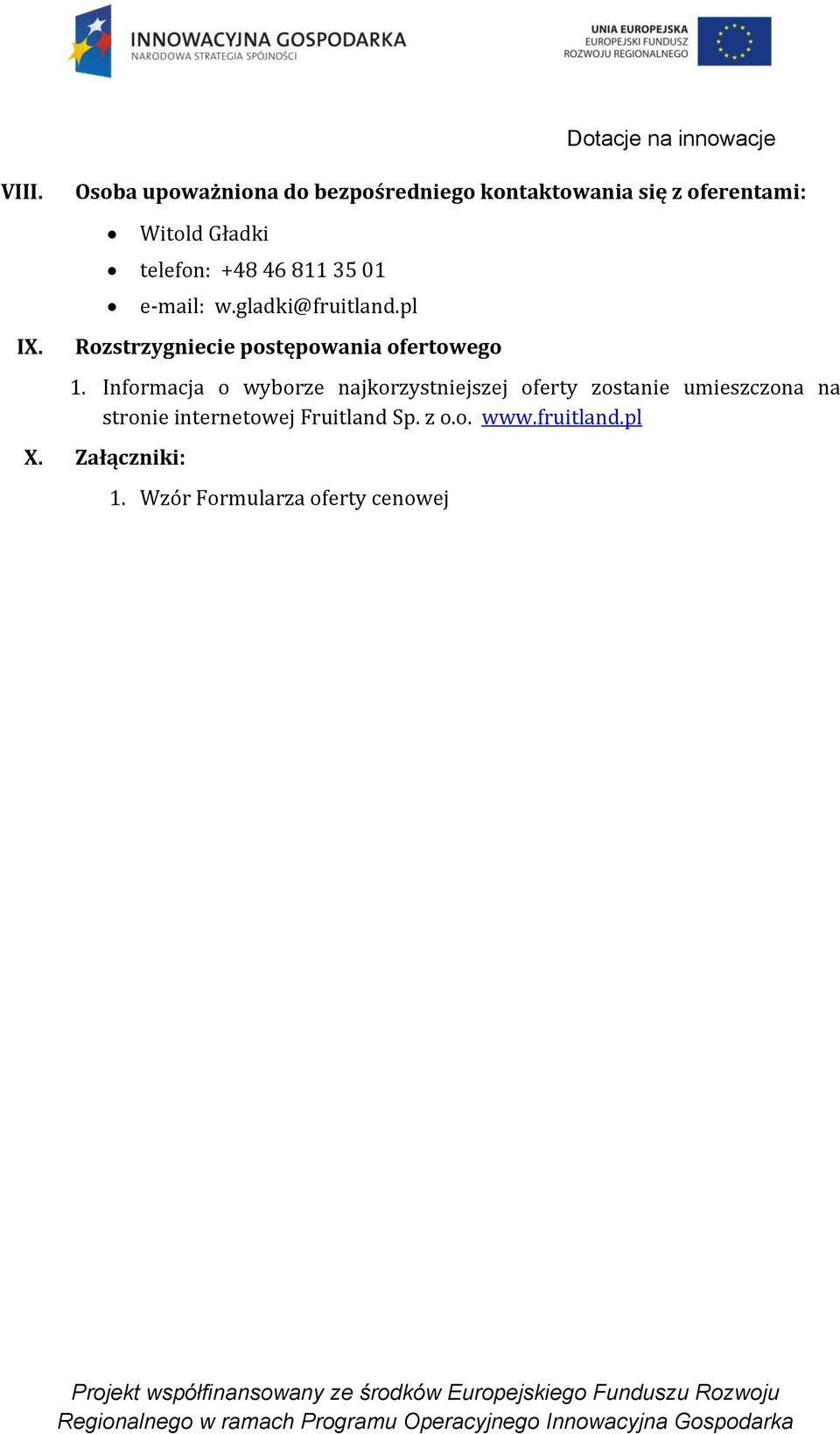 pl Rozstrzygniecie postępowania ofertowego 1.