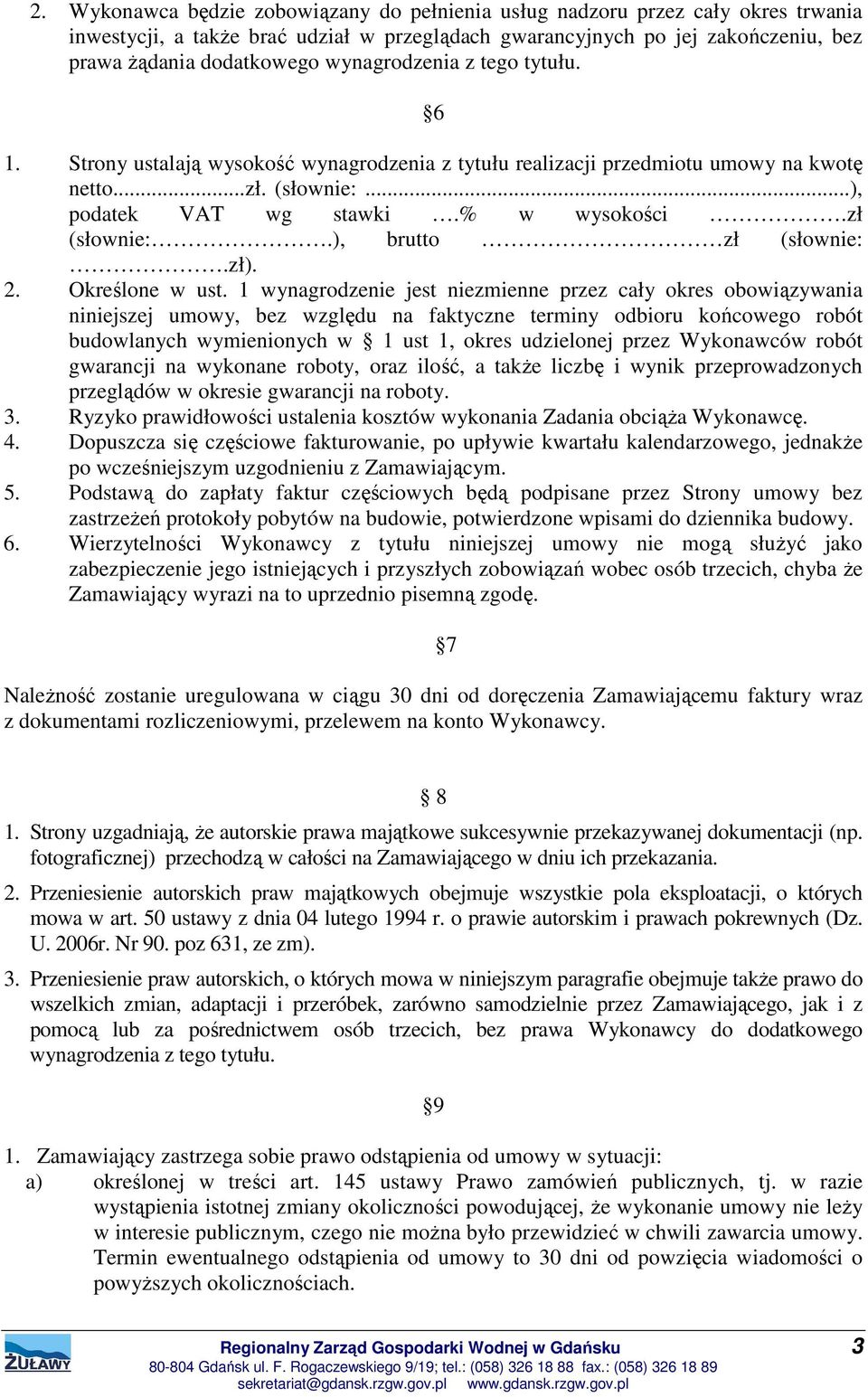 ), brutto zł (słownie:.zł). 2. Określone w ust.