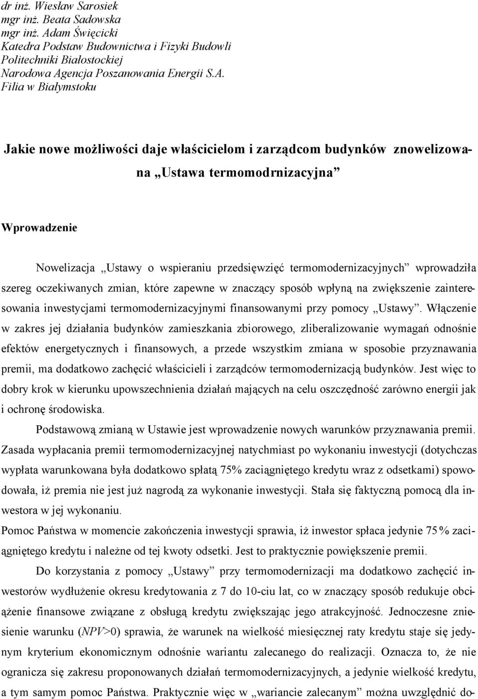 encja Posanowania Energii S.A.