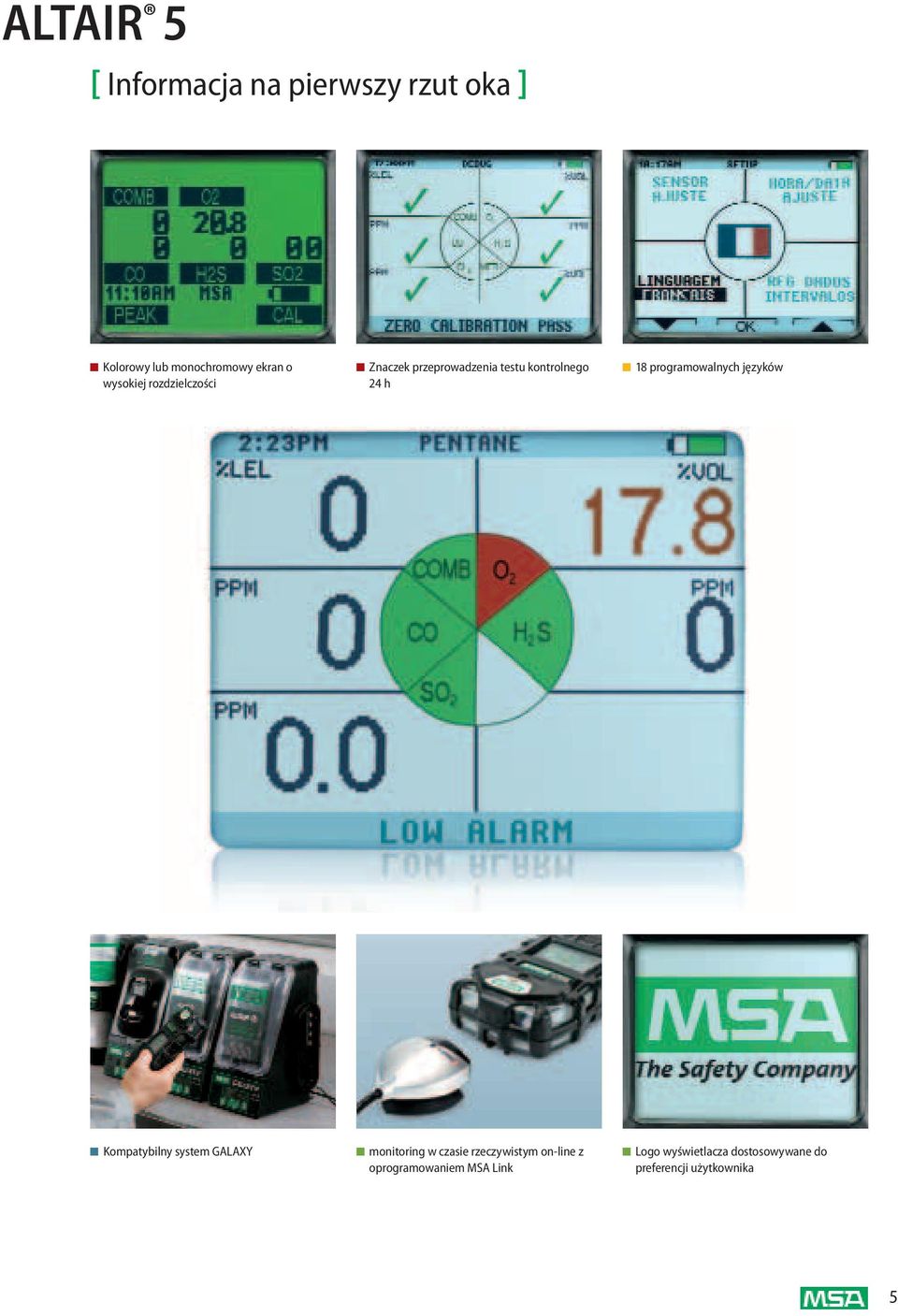 programowalnych języków Kompatybilny system GALAXY monitoring w czasie