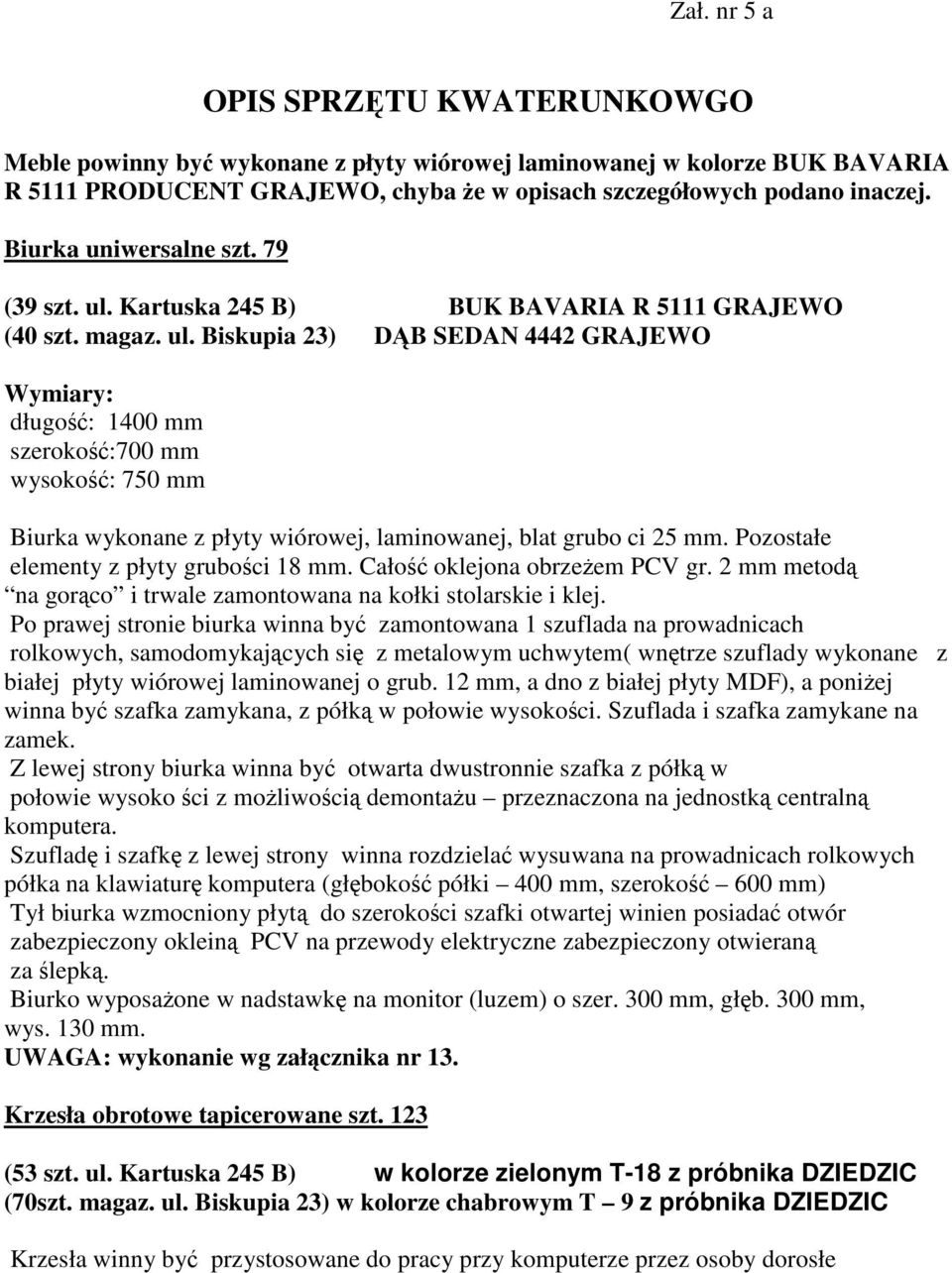 Pozostałe elementy z płyty gruboci 18 mm. Cało oklejona obrzeem PCV gr. 2 mm metod na gorco i trwale zamontowana na kołki stolarskie i klej.