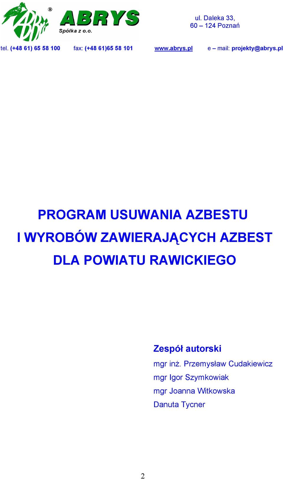 pl e mail: projekty@abrys.