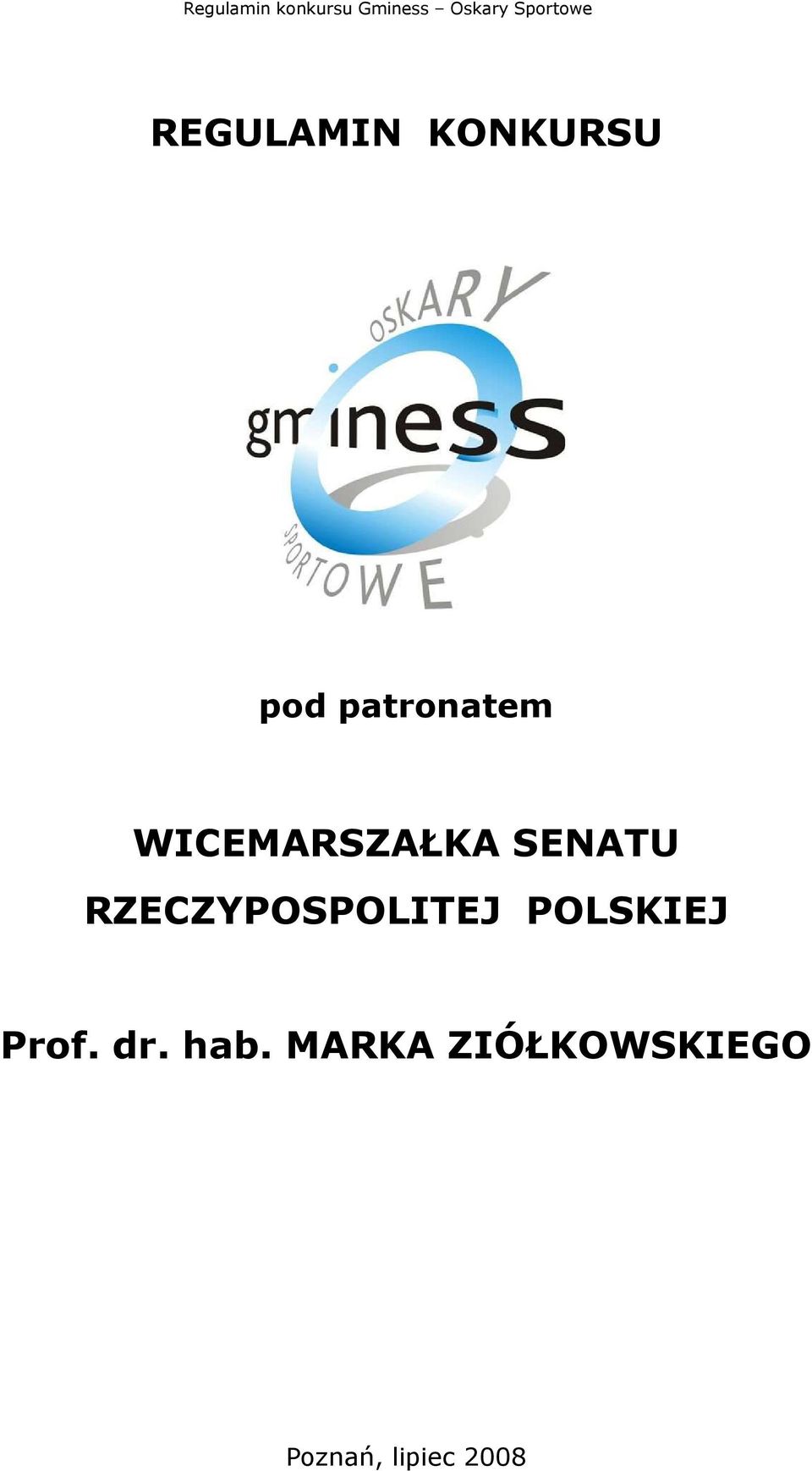 RZECZYPOSPOLITEJ POLSKIEJ Prof.