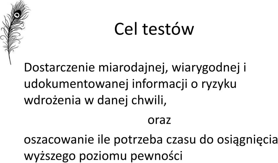 ryzyku wdrożenia w danej chwili, oraz