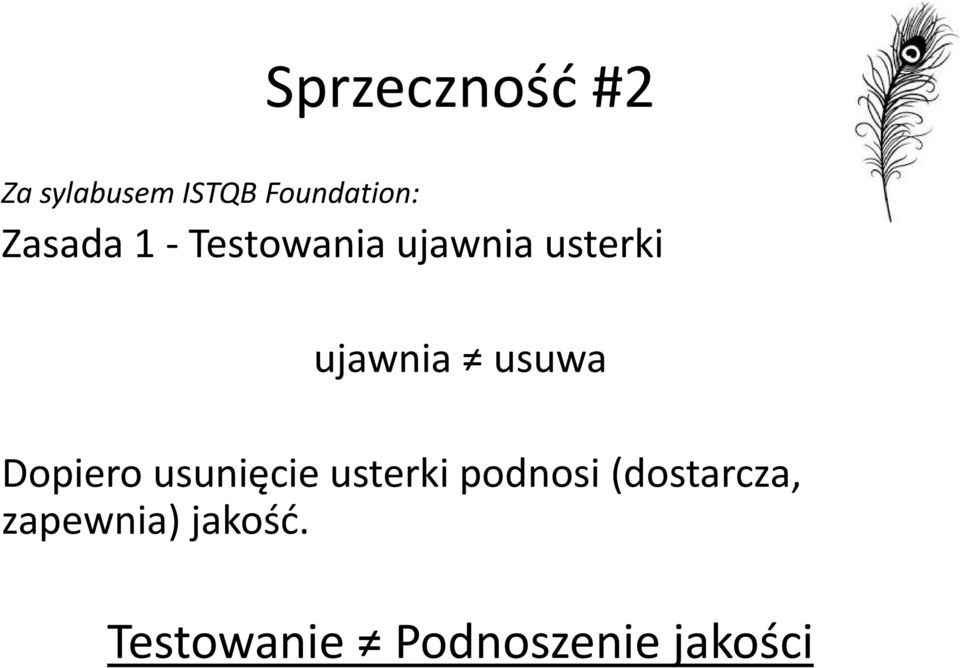 usuwa Dopiero usunięcie usterki podnosi