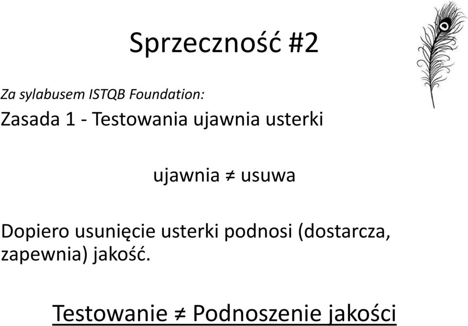 usuwa Dopiero usunięcie usterki podnosi