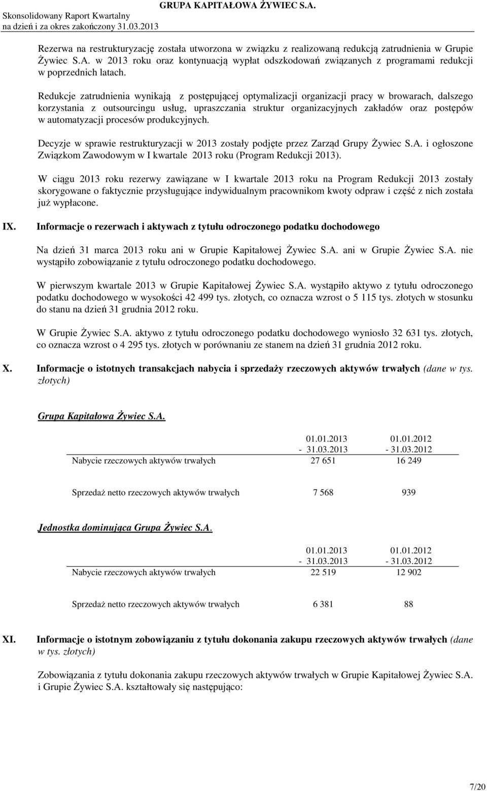 Redukcje zatrudnienia wynikają z postępującej optymalizacji organizacji pracy w browarach, dalszego korzystania z outsourcingu usług, upraszczania struktur organizacyjnych zakładów oraz postępów w