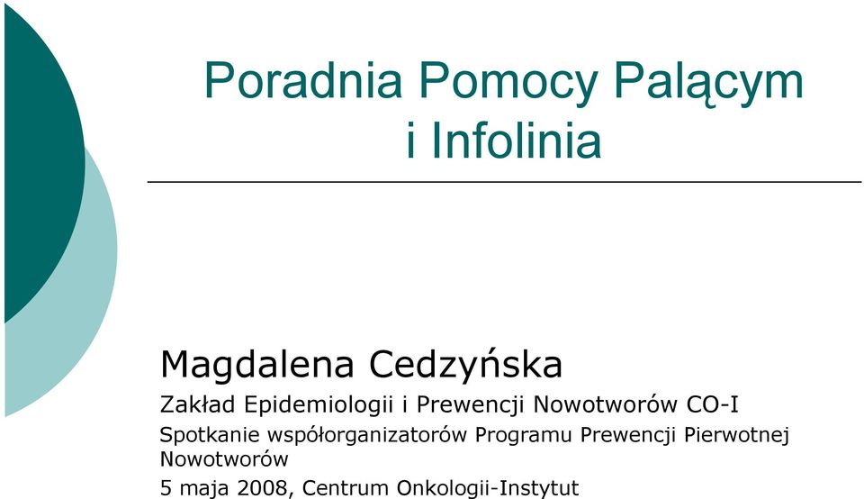 CO-I Spotkanie współorganizatorów Programu Prewencji