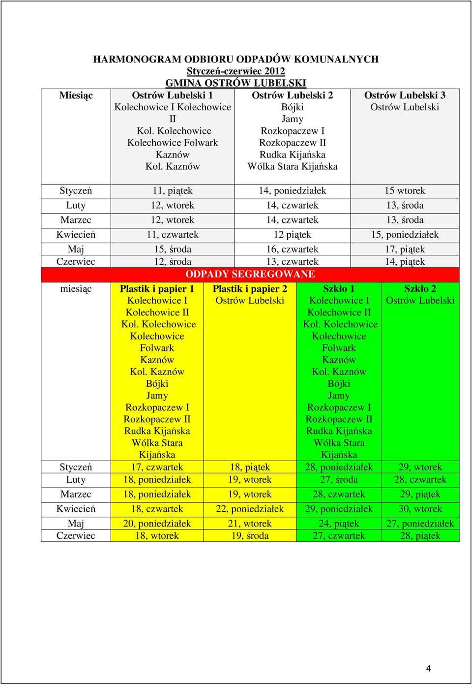 14, czwartek 13, środa Marzec 12, wtorek 14, czwartek 13, środa Kwiecień 11, czwartek 12 piątek 15, poniedziałek Maj 15, środa 16, czwartek 17, piątek Czerwiec 12, środa 13, czwartek 14, piątek
