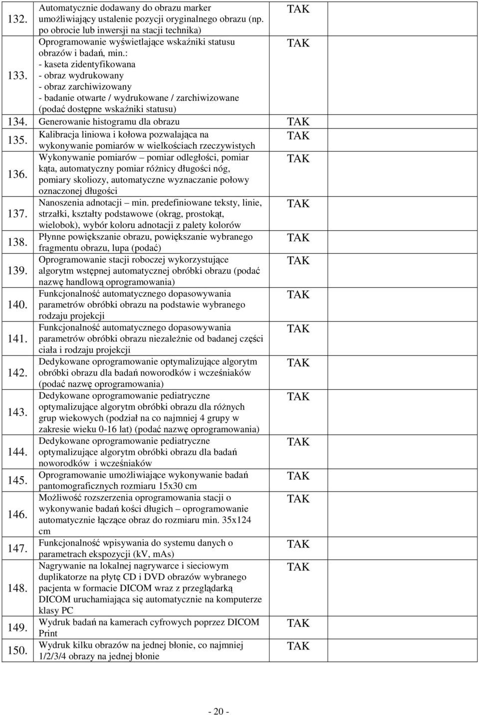 : - kaseta zidentyfikowana - obraz wydrukowany - obraz zarchiwizowany - badanie otwarte / wydrukowane / zarchiwizowane (podać dostępne wskaźniki statusu) 134.