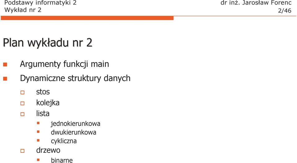 struktury danych stos kolejka lista