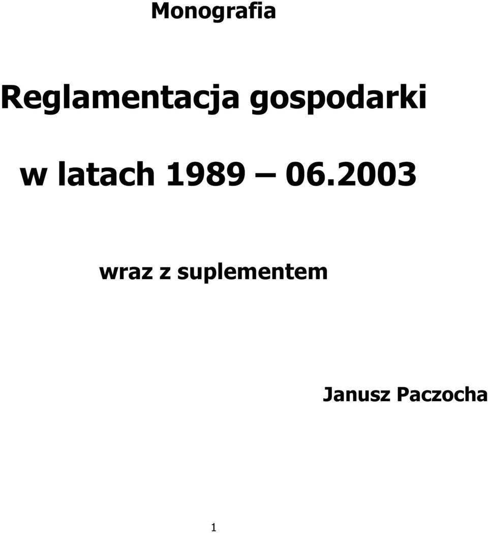 gospodarki w latach