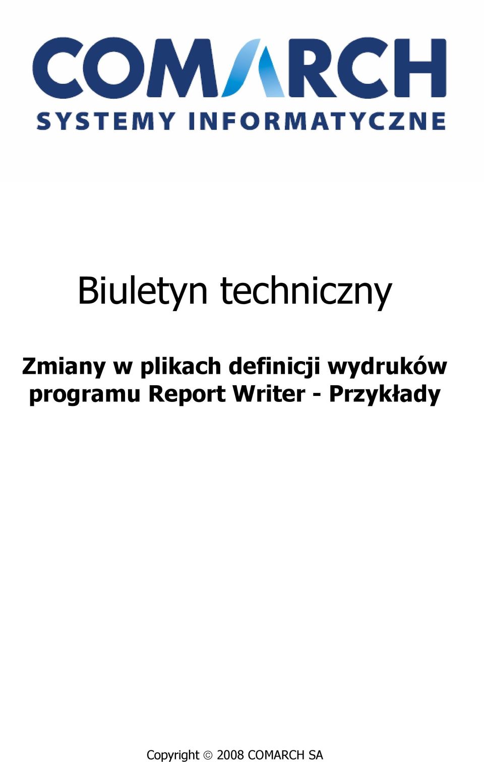 programu Report Writer -