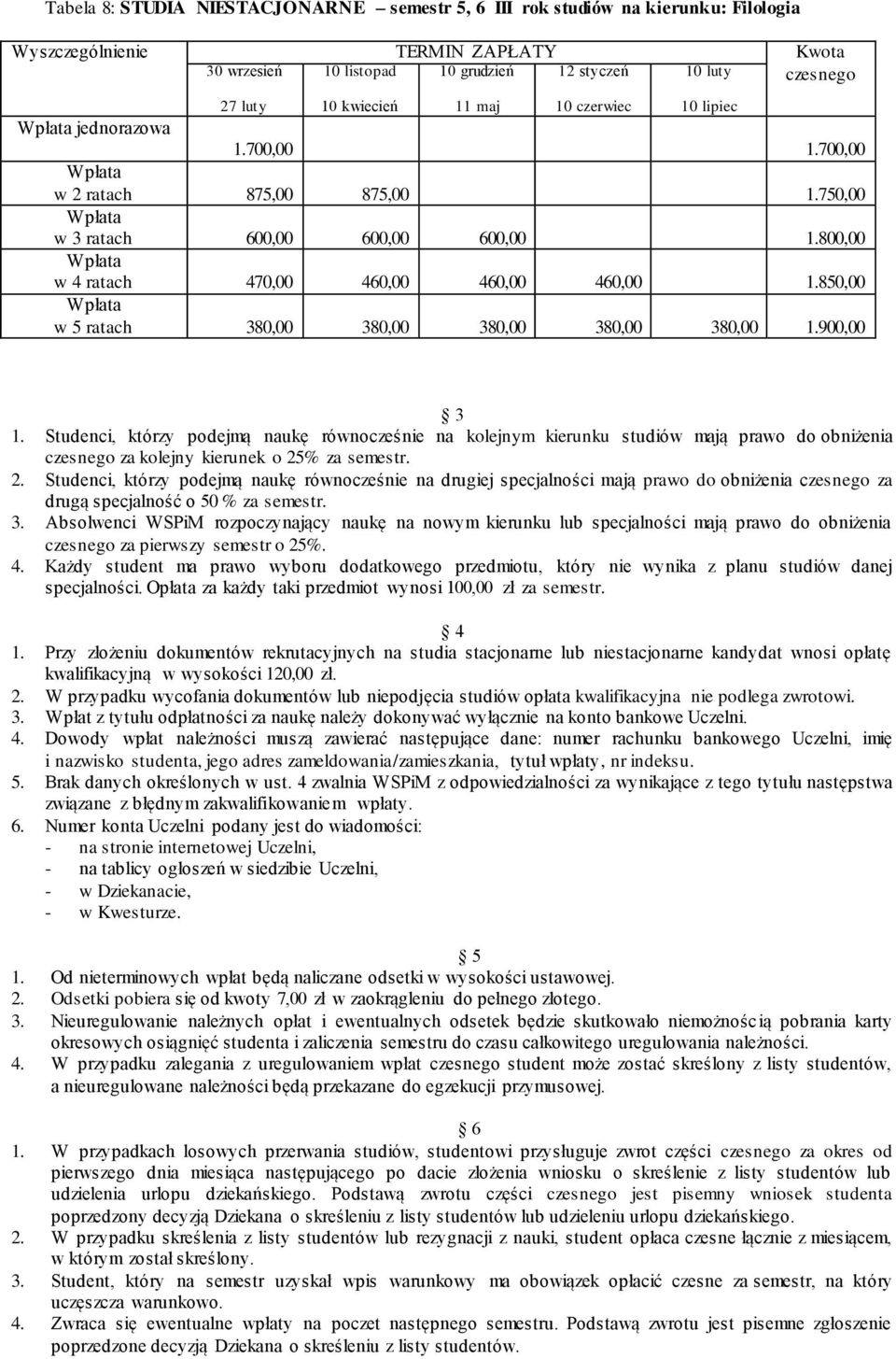 Studenci, którzy podejmą naukę równocześnie na kolejnym kierunku studiów mają prawo do obniżenia czesnego za kolejny kierunek o 25