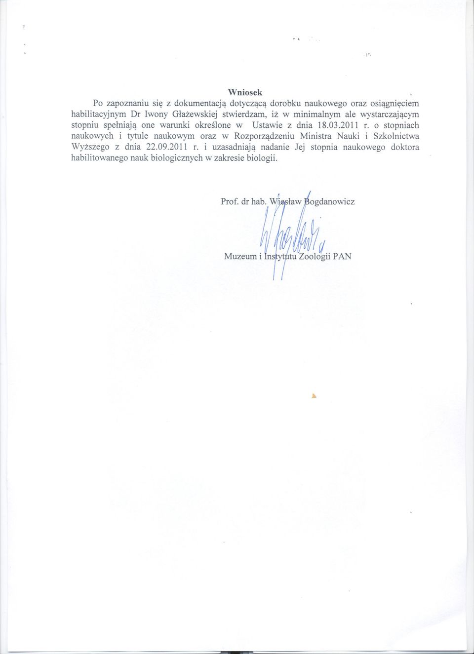 2011 r. o stopniach naukowych i tytule naukowym oraz w Rozporzadzeniu Ministra Nauki i Szkolnictwa Wyzszego z dnia 22.09.