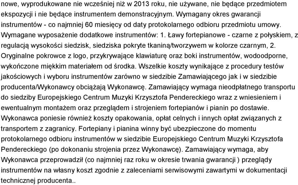 Ławy fortepianowe - czarne z połyskiem, z regulacją wysokości siedzisk, siedziska pokryte tkaniną/tworzywem w kolorze czarnym, 2.