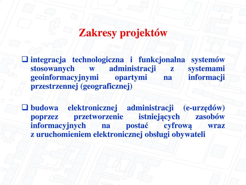 (geograficznej) budowa elektronicznej administracji (e-urzdów) poprzez przetworzenie